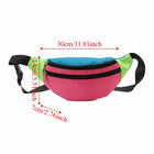 Riñonera Deportiva de Lona - Color Block, Forma Banana, Gran Capacidad