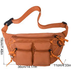 Riñonera Deportiva Hombre Nylon Grande Multifuncional Y2K