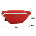 Riñonera Deportiva Rojo Unisex - Bolso Bandolera Casual Cómodo y Moderno