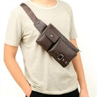 Riñonera Deportiva Vintage de Piel Sintética - Bolso Bandolera Hombre