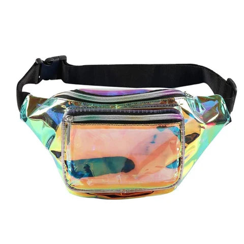Индивидуальная ослепительная лазерная поясная сумка, модная спортивная сумка для хранения из ПВХ, нагрудные сумки, водонепроницаемая голографическая поясная сумка для путешествий и велоспорта