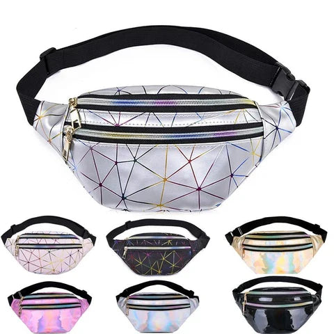 Riñonera Deportiva Impermeable Holográfica - Varios Colores