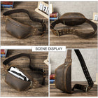 Riñonera de Cuero para Hombre - Bolso de Piel de Vestir Mini y Elegante