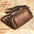 Riñonera Deportiva de Cuero para Hombre - Bandolera Retro Multifuncional