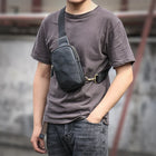 Riñonera de Cuero para Hombre - Bolso de Piel de Vestir Mini y Elegante