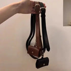 Riñonera Deportiva Elegante de Cuero para Mujer - Bolso de Cintura Desmontable con Correa Ajustable