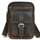 Riñonera Deportiva Hombre Piel Genuina - Bolso Bandolera Móvil