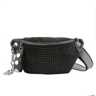 Riñonera Deportiva Mujer con Cadena Cruzada - Bolsa de Teléfono y Brillantes