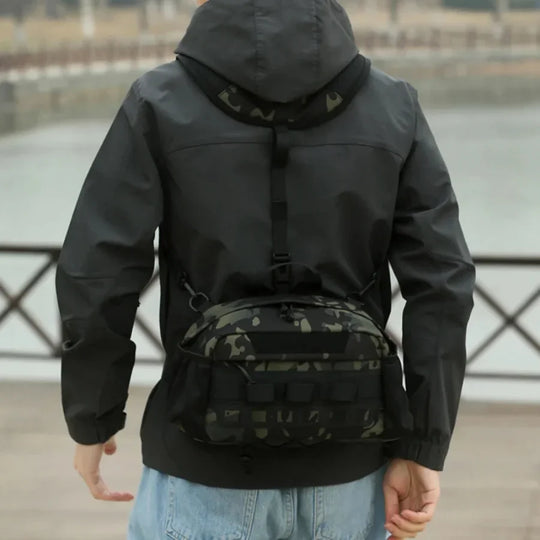 Riñonera Táctica para Hombre - Mochila de Pecho y Cintura Multiusos