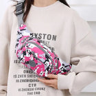 Riñonera Deportiva Impermeable con Estampado Floral, Múltiples Bolsillos y Gran Capacidad