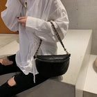 Riñonera Deportiva de Cuero para Mujer con Cadena y Bolsillo para Móvil