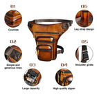 Riñonera Deportiva de Cuero para Hombre - Bolsa Sling Multifuncional para Viaje y Uso Diario