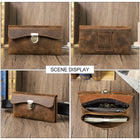 Riñonera de Cuero para Hombre - Bolso de Piel de Vestir Grande