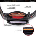 Riñonera Deportiva de Cuero Genuino - Bolsa Cruzada para Hombre, Mini Mochila de Viaje