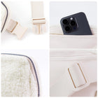 Riñonera de Invierno para Mujer: Bolso de Cintura Blanco Marfil con Correa Ajustable
