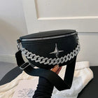 Riñonera Deportiva Mujer - Bolso Cintura Cuero con Cadena