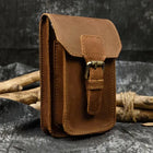 Riñonera Deportiva de Cuero Crazy Horse - Bolsa para Cintura con Funda para Teléfono
