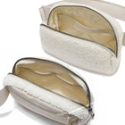 Riñonera de Invierno para Mujer: Bolso de Cintura Blanco Marfil con Correa Ajustable