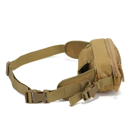 Riñonera Táctica Militar con Sistema Molle - Bolsa de Asalto Camuflaje