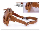 Riñonera Deportiva de Cuero Genuino para Hombre - Bolso Bandolera y Bañanera