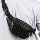 Riñonera de Cuero Genuino para Hombre - Bolso Cruzado de Lujo con Múltiples Bolsillos