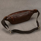 Riñonera Deportiva de Cuero para Hombre - Bolso Bandolera Ajustable