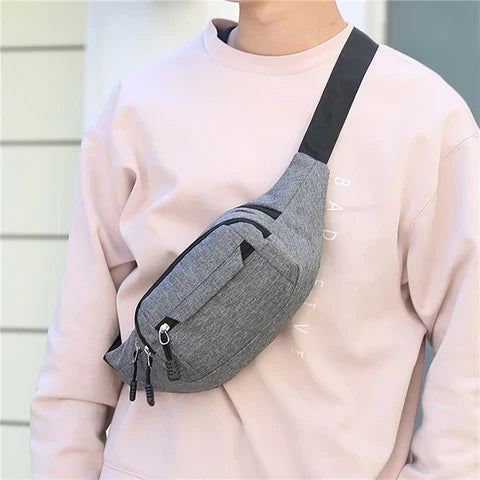 Riñonera Deportiva Impermeable Unisex de Oxford - Bolsa de Cintura Multifuncional