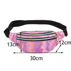 Riñonera Deportiva Mujer con Estampado Láser - Bolsa de Cintura para Correr, Viajar y Uso Diario