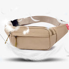 Riñonera de Viaje para Hombre y Mujer - Bolsa Cintura con 3 Bolsillos, Lona Resistente y Cómoda