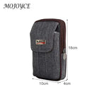Riñonera Deportiva para Hombre - Bolsa de Cintura de Lona, Dos Capas con Cremallera para Running, Fitness, Viajes y Compras