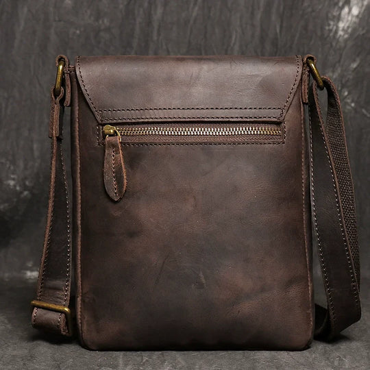 Riñonera de Cuero Vintage para Hombre - Bolso de Piel Grande y Elegante