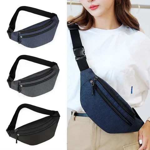 Riñonera Deportiva Grande: Bolsa de Cintura para Festivales, Entrenamiento y Viaje