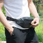 Riñonera Deportiva de Cuero Genuino para Hombre - Bolsa Bandolera Pequeña