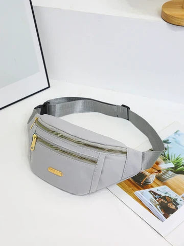 Riñonera Deportiva Impermeable Grande para Senderismo y Running - Bolsa de Cintura de Nailon