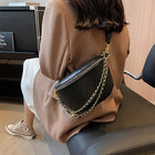 Riñonera Deportiva de Cuero con Cadena - Bolsa Pechera Moderna