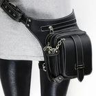 Riñonera Mujer Motor Leg Pack - Estilo Steampunk con Cartera de Cuero