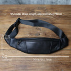 Riñonera Deportiva de Cuero Genuino para Hombre - Bolso Bandolera Multifuncional