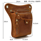 Riñonera Deportiva de Cuero Retro para Hombre - Bolso Multibolsillos Pequeño
