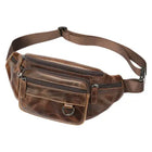 Riñonera Deportiva de Cuero Genuino - Bolsa Pecho Ligera para Hombre y Mujer