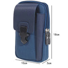 Riñonera Deportiva Hombre - Pequeña Bolsa de Cintura de Lona con Cremallera y Compartimento para Tarjetas