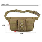 Riñonera Deportiva Impermeable con Sistema Molle para Camping, Senderismo y Uso Diario