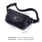 Riñonera Deportiva de Cuero Genuino - Bolsa Cruzada para Hombre, Ideal para Entrenamiento, Viajes y Aventuras