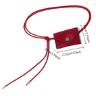 Riñonera Deportiva Vintage de Cuero Y2K - Negro y Rojo, Unisex