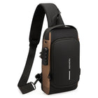 Riñonera de Viaje Antirrobo para Hombre - PU con Puerto USB