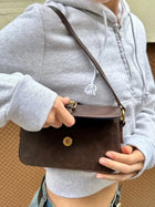 Riñonera Mujer Vintage Marrón - Bolso Bandolera Casual de Cintura