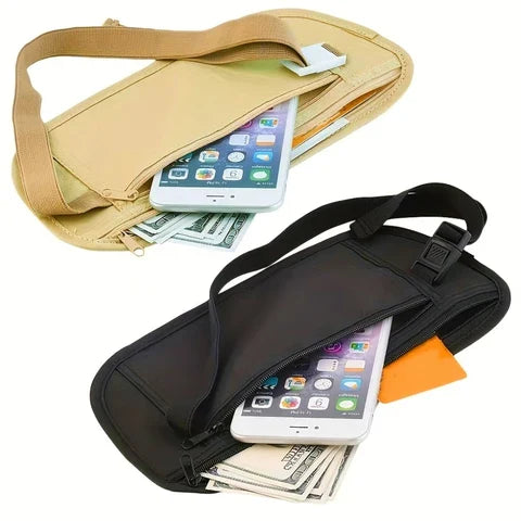 Riñonera Deportiva Antirrobo: Bolsa Oculta para Viajes, Dinero y Pasaporte