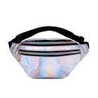 Riñonera de Cuero Holográfica Unisex - Bolsa de Cintura Elegante y Moderna