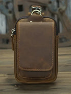 Riñonera Deportiva de Cuero Genuino - Bolsa para Teléfono y Cartera Vintage