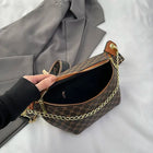 Riñonera Deportiva Mujer - Bolso Cintura con Cadena de Piel Sintética