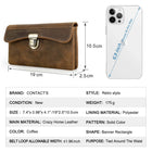 Riñonera de Cuero para Hombre - Bolso de Piel de Vestir Grande